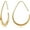 Gold, variant on Teardrop Hoop Earrings for Women, 14K Gold Plated Oval Pull Through Hoop Earrings for Women, Gold Drop Hoop Earrings for Women