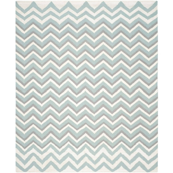 SAFAVIEH Dhurries Marisa Geometric Area Rug, Blue/White, 8' x 10'
