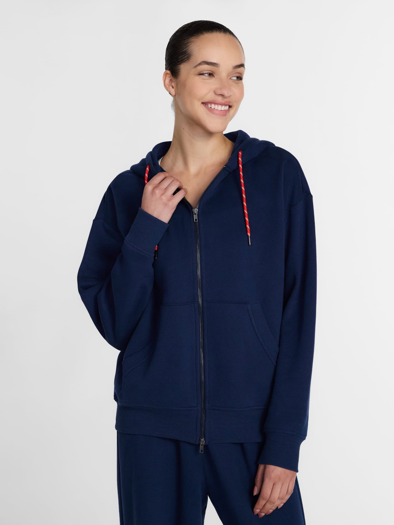 Athletic Works Women's and Women's Plus Full Zip Fleece Hoodie, Sizes XS-4X