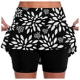 thumbnail image 2 of FASHOFT Tennis Skirts For Women Fashion Printed Double Layer Skort With Pockets Elastic For Outdoor Fitness Activities Womens Athletic Skirt Black, 2 of 7
