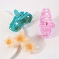thumbnail image 6 of Lovely Hair Claw Colorful Flower Shape Hair Clip Shimmering for Woman Camping Ponytail Hair Delicate Jaw Clip for Girl, 6 of 7
