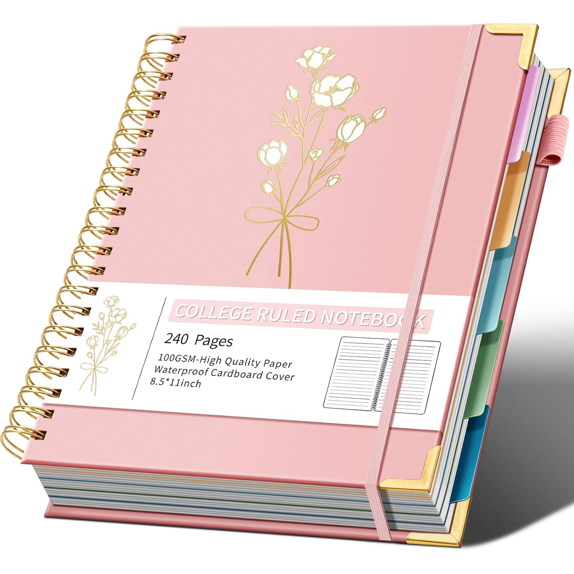 Knibeo Happy Summer Y'all Watermelon Gnomes Spiral Notebook - 5.5x8.3" Lined Journal