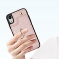 thumbnail image 4 of Designed for iPhone XR Case Wallet with Card Holder for Women Girls, Crossbody Case with Lanyard Strap, Protective PU Leather Purse Case with Ring Holder Stand for iPhone XR - Rosegold, 4 of 11