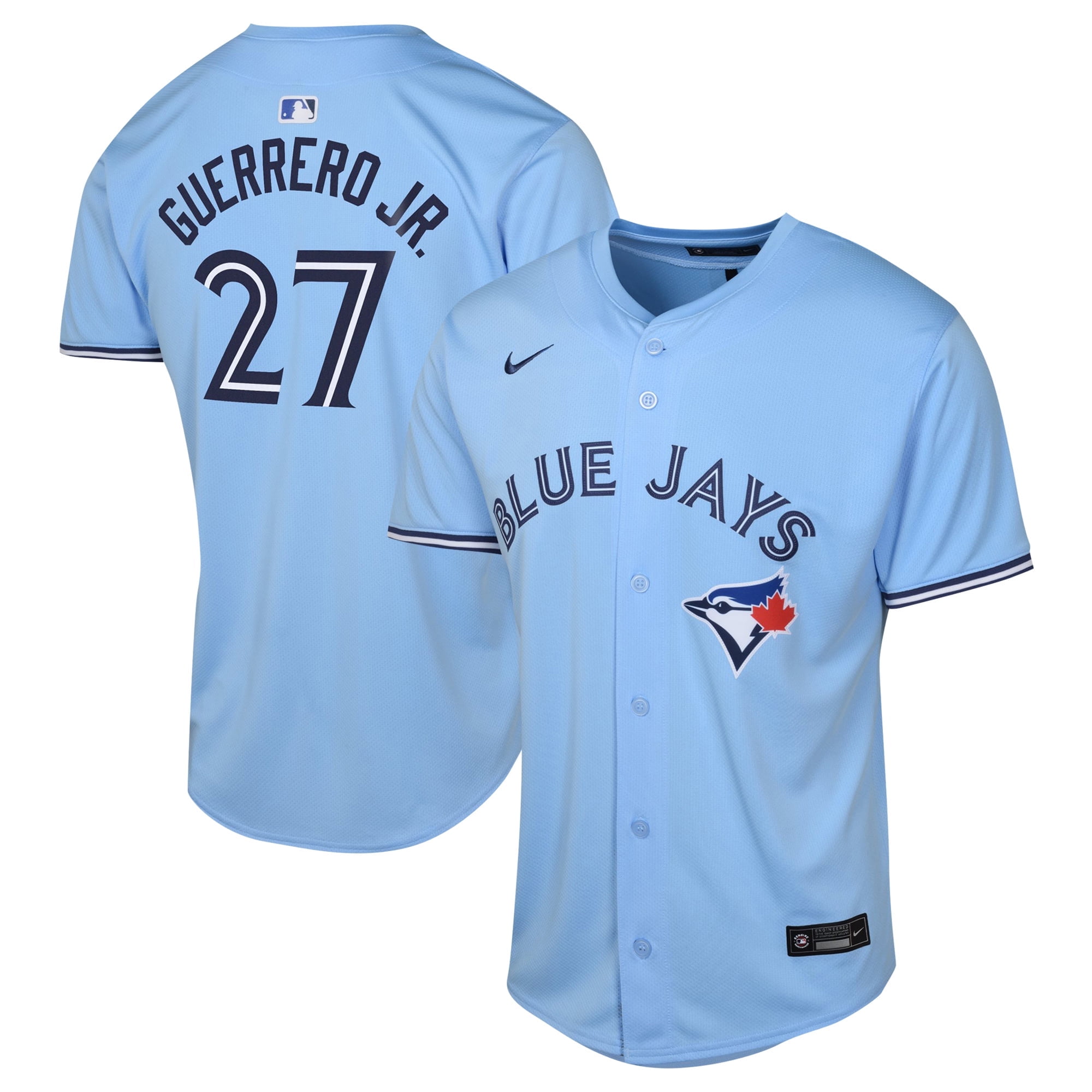 Youth #27 Vladimir Guerrero Jr. Powder Blue Toronto Blue Ja…
