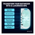 thumbnail image 5 of Stone Belle 67 in. Flatbottom Freestanding Whirlpool and Air Bathtub with Center Drain and Faucet in White and Black, 5 of 11