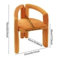 thumbnail image 2 of Modern Style Upholstered Chair Cosmetic Chair, Orange 24.01*19.69*29.51 in, 2 of 9