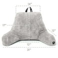 thumbnail image 4 of Nestl Reading Pillow, Backrest Pillows with Arms, Plush Faux Fur Back Pillow,&nbsp;Shredded Memory Foam Bed Rest Pillow, Silver, 4 of 9