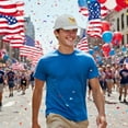 thumbnail image 4 of USA 250th Anniversary Baseball Cap – Vintage Washed Patriotic Hat with Embroidered American Flag, Adjustable Fit for Men & Women, 1776–2026 Celebration Gift, 4 of 5