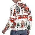 thumbnail image 6 of Wukai Christmas Houses Print Men Hoodies Fleece Sweatshirts Long Sleeve Sweaters Pullover Fall Outfits Winter Clothes-3X-Large, 6 of 7