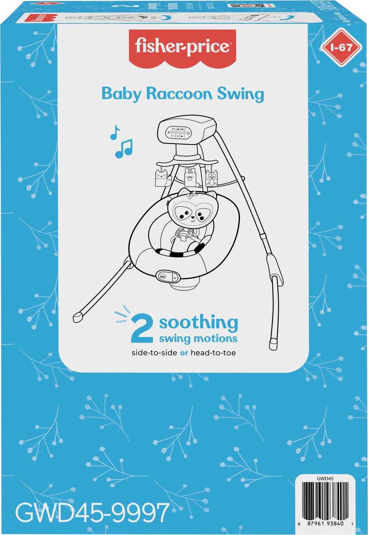 Fisher price top swing raccoon