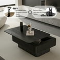 thumbnail image 4 of Noble House Leigh 38.6" Fluted Lift-Top Coffee Table with Adjustable Height, Hidden Storage, for Living Room, Black, 4 of 14
