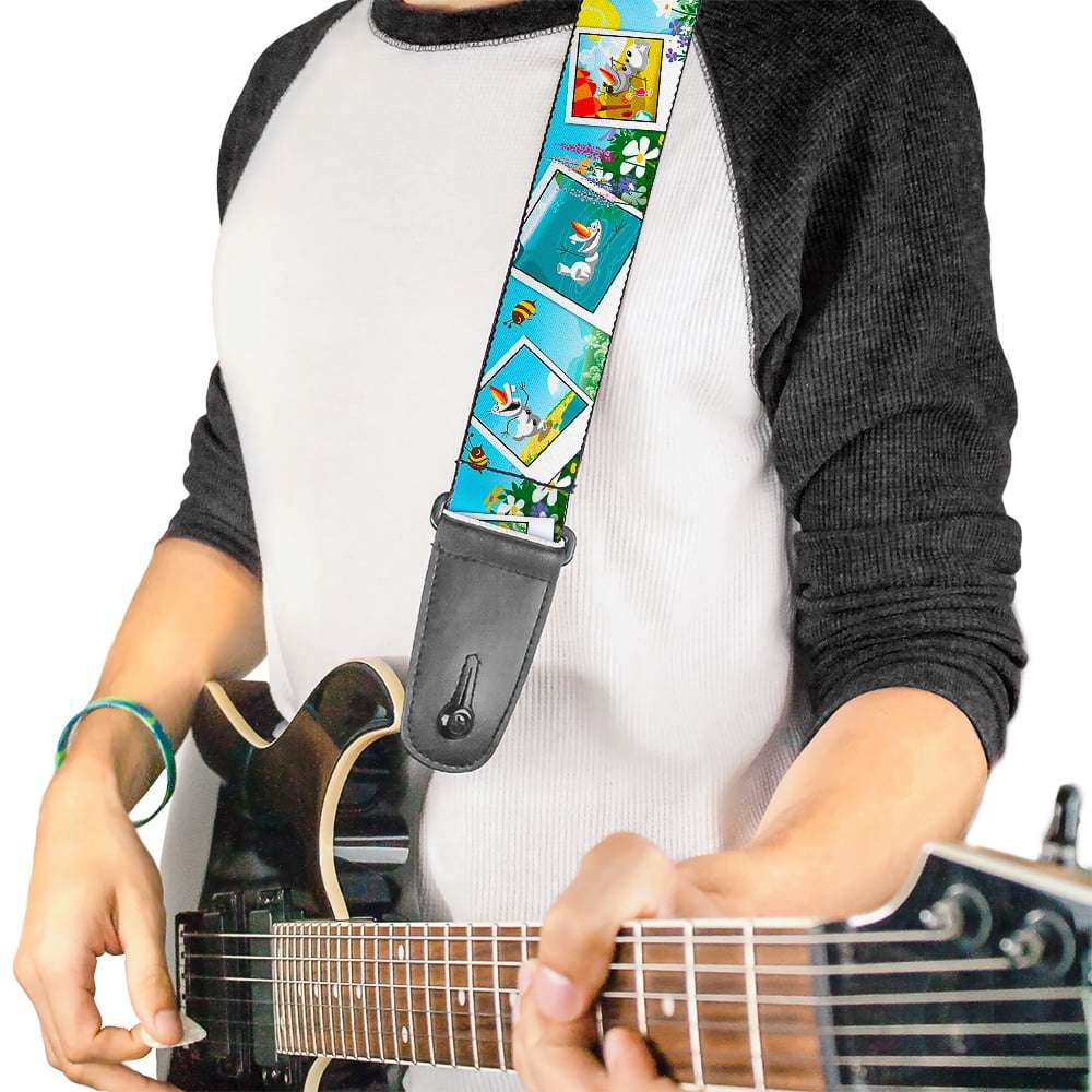 Disney Guitar Strap, Olaf Summertime Snapshots, 2 Inches Wide