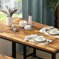 thumbnail image 5 of Recaceik Dining Table Set with Two Benches, Kitchen Table Set for 4-6 Persons,Rustic Brown, 5 of 7