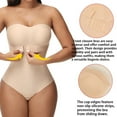 thumbnail image 3 of MISS COCOLI Strapless Shapewear Bodysuits for Women with Built in Bra Removable Tummy Control Shapewear Thong Sculpting Body Shaper, 3 of 6