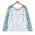 thumbnail image 3 of CAICJ98 Women'S Sweaters Plus Size Women's Button 3/4 Sleeve V-Neck Stretch Knit Cardigan Sweater Blue,M, 3 of 5