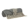 thumbnail image 4 of Parkland Collection Lily Transitional Gray 52" x 67" WOVEN HANDLOOM Throw Gray 67" x 52", 4 of 5