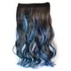 thumbnail image 1 of Pelucas con flequillo para mujer, peluca ondulada suelta con clip, extensión de cabello femenino, pieza de peluca con degradado de color, cinco clips, cabello largo y rizado, peluca postiza, 1 of 3