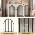 thumbnail image 2 of Hzuaneri 44.1" Wooden Dog Crate Furniture, Indoor Dog Cage for Medium to Large Dog, Decorative Pet House Side End Table TV Stand, Chew-Resistant, White Brown, 2 of 10