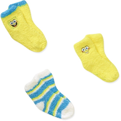 Childrens Girls Boys Spongbob Squarepants Slipper Gripper Bed Socks Winter Warm