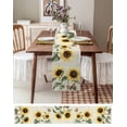 thumbnail image 3 of Ldtrchee Vintage Sunflower Table Runner 120 Inches, Country Retro Butterfly Yellow Floral Bed Runner Dresser Scarves Tabletop for Indoor Outdoor Parties/Ceremony/Banquet, 13"x 120", 3 of 8