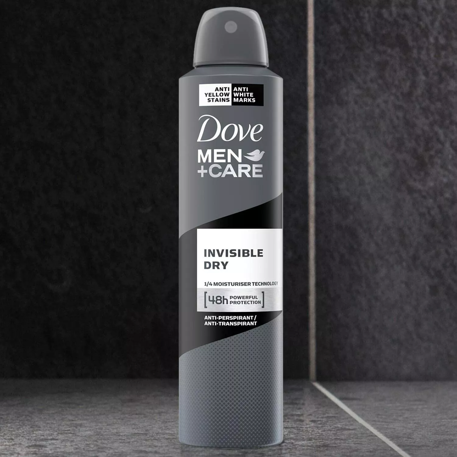 6 PK Dove Men + Care Invisible Dry Spray, International Version, 250 ML/8.4 OZ