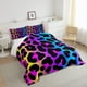 thumbnail image 4 of Juego de Cama para Niñas Mujeres Colorido Juego de Cama Estampado Guepardo Rosa Azul, 4 of 5