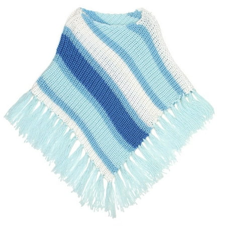 Diagonal Stripe Poncho