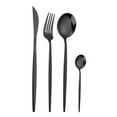 thumbnail image 4 of 24 Pieces Silverware Set for 4 Stainless Steel Flatware Set Tableware Set Include Forks Knives Spoons Cutlery Set for Home Kitchen and Restaurant Party Dishwasher Safe, 4 of 8