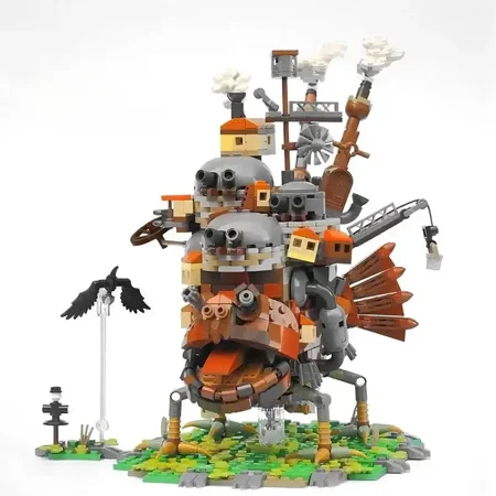 MOC Classical Mobile Castle Building Blocks Set For Howled-Movinged Animated House Bricks Model Toy Children Birthday Gifts