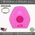 thumbnail image 2 of Pink Protective Rubber Case Silicone Cover Skin Jacket Fit BMW Remote Key, 2 of 5