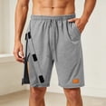 thumbnail image 4 of Erwazi Mens Shorts Solid Tear Away Side Snap Elastic Waist Button Casual Summer Daily Wear Athletic Shorts with Pocket, 4 of 7