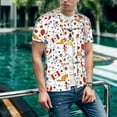 thumbnail image 6 of Uemuo Canada Day Print Mens Polo Shirts Baseball T-shirt Performance Short Sleeve Golf Shirt Moisture Wicking Athletic Casual Collared T-Shirt-Small, 6 of 7