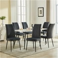 thumbnail image 5 of Set of 2 Modern Velvet Dining Chairs with Adjustable Footrests, Dark Grey Upholstered Kitchen Side Chairs, Contemporary Iron Frame Accent Chairs for Restaurant and Home Dining, 5 of 9