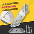 thumbnail image 2 of 2025 New Stainless Steel Furniture Corner Connector, Trapeziform Angle Brackets with Screws, Silvery Corner Connectors for Wood, Angle Corner Brackets for Wood, Shelves, Cabinets, 2 of 7