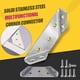thumbnail image 1 of Soporte de esquina de acero inoxidable - Conector de esquina fijo trapezoidal de 3 lados para muebles, armarios, estanterías, mesas y cajones (1 paquete), 1 of 2
