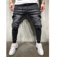 thumbnail image 2 of Men Cargo Joggers Casual Drawstring Waist Tapered Fit Stretch Pants with Multiple Pockets for Everyday Wear, 2 of 5