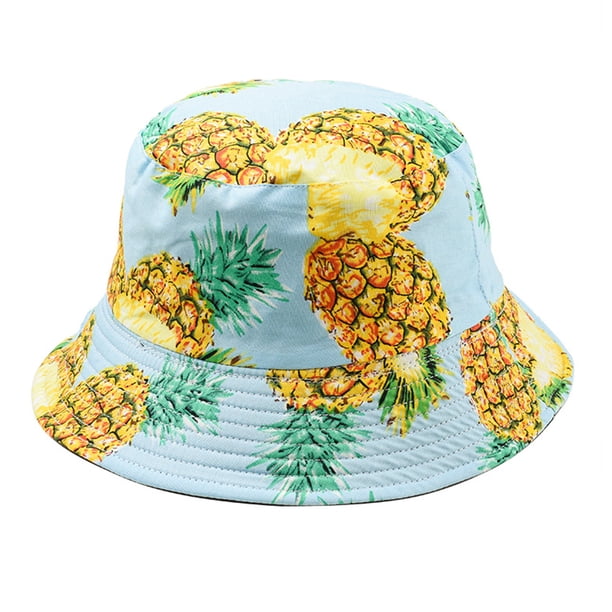 Sombrero de pescador con estampado de frutas tropicales, sombrero para el sol deportivo para exteriores de verano para mujer, sombrero de lavabo informal