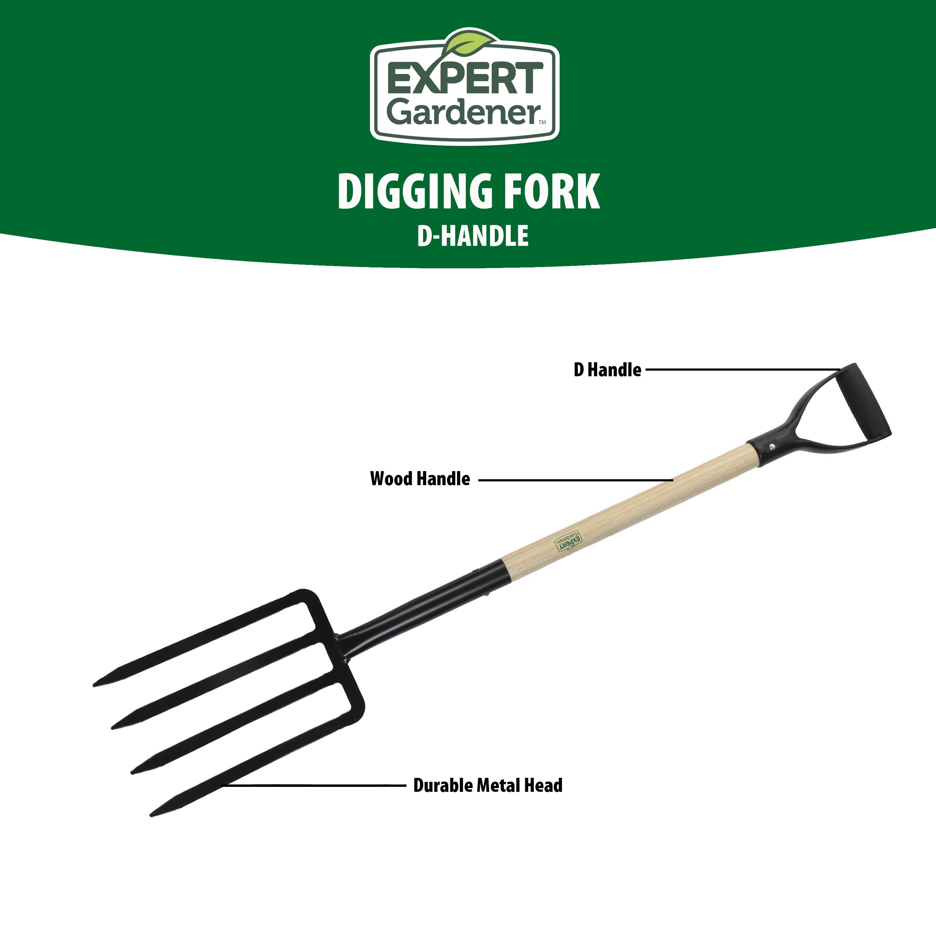 Expert Gardener D-Handle Digging Fork