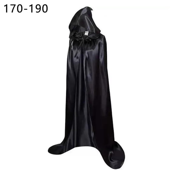 Halloween Hooded Cloak for Adults, Unisex Long Witch Cape, Polyester Vampire Wizard Costume Cloak for Men Women, Cosplay, Masquerade & Halloween Party