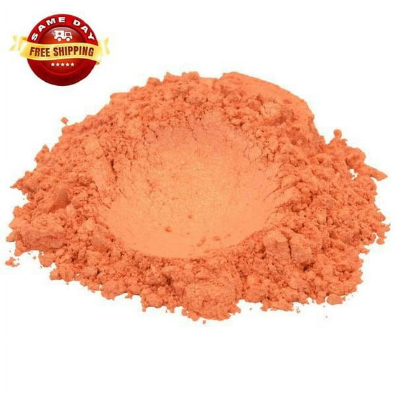 SHIMMER TANGERINE POP ORANGE MICA COLORANT PIGMENT POWDER COSMETIC GRADE 1 OZ