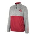 thumbnail image 2 of Men's Colosseum Gray Oklahoma Sooners John Half-Zip Jacket, 2 of 3