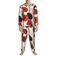 thumbnail image 3 of Disketp Modern Abstract Leaf Pattern for Pajamas Set Long Sleeve Sleepwear Mens Button Down Nightwear Pj Sets-Small, 3 of 7
