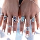 thumbnail image 1 of Anillos para mujer, regalos para mujer, conjunto de 8 piezas vintage para mujer, apilables por encima de los nudillos, anillo para mujer, 1 of 4