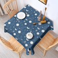 thumbnail image 2 of Blue Sun Moon Cloud Planet Eye Star Pattern Square Tablecloth,Waterproof Square Table Cover,Wipeable Spillproof Washable Table Cover for Home Kitchen Party Decor 42"X42"(107x107cm), 2 of 6