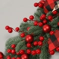thumbnail image 2 of Guirlande de Noël Pré-Éclairée avec Ruban Nœud Baies Rouges pour Décoration de Porte avant Fenêtre Escalier Extérieur, 2 of 10