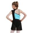 thumbnail image 3 of Zaldita Girls Shiny Ballet Latin Dance Dress Halter Neck Gymnastics Leotard with Tulle Skirt Lyrical Light Green 12, 3 of 6