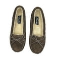 thumbnail image 3 of Clarks Women's Suede Moc Indoor and Outdoor Slipper JMH1908 (11 M US, Dk Drown), 3 of 5