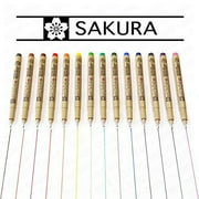 Sakura Pigma Micron - Colour Pigment Fineliners - Set of 14 - 0.5mm