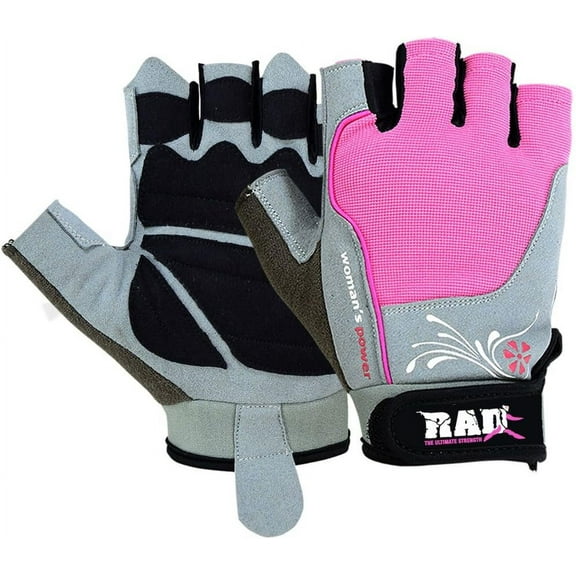 RAD Weight Lifting Gloves Gym Training Women Fitness Gloves Straps Leather (Pink, Medium)