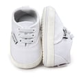 thumbnail image 2 of Baby Canvas Shoes Infant Girls Boys Sneakers Toddler First Walkers Slip On Newborn Crib Shoes(6-12 Months,White), 2 of 6